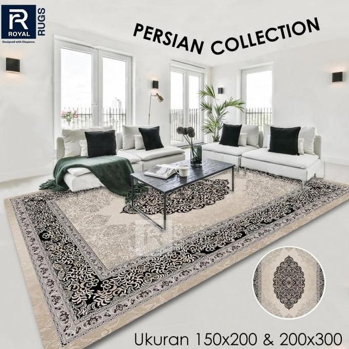 Karpet Lantai 200x300 cm untuk Ruang Tamu Lebar Bulu Tebal PERSIAN Carpet Permadani Turki Anti Slip 