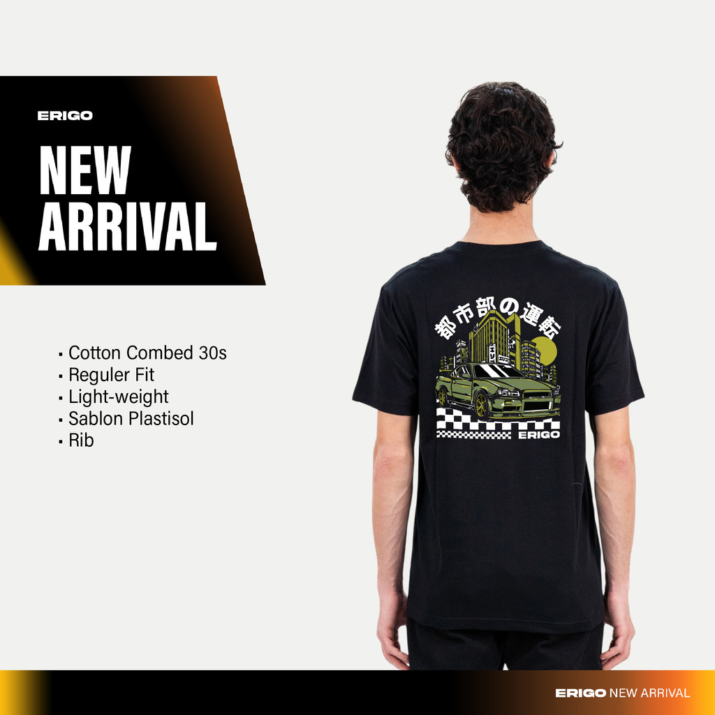 ORI Erigo T-Shirt Griffin Black - Kaos Unisex