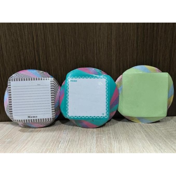 

\"\"\"\] memo putar bazic ( ada 3 macam) satuan random motif notes putar buku memo