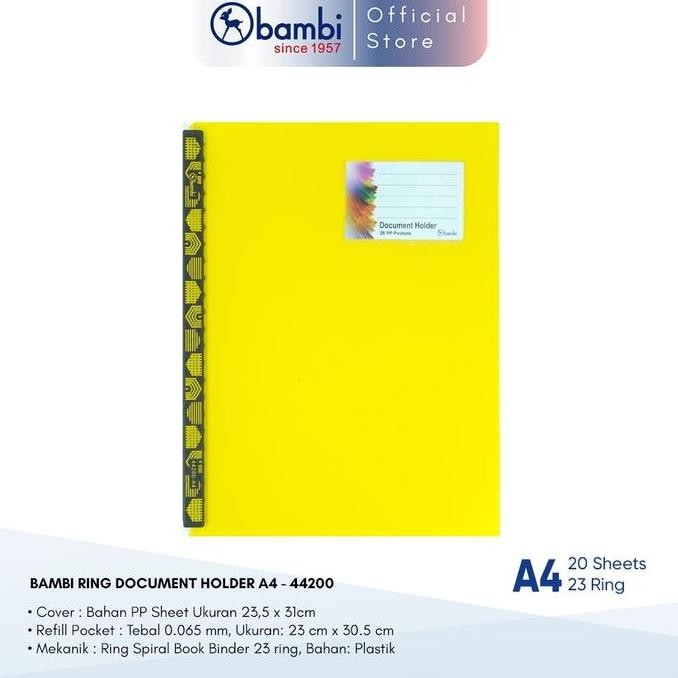 

Sale Bambi Dokumen Folder A4 Tipe Document Pocket Edisi Display Book All Color Original