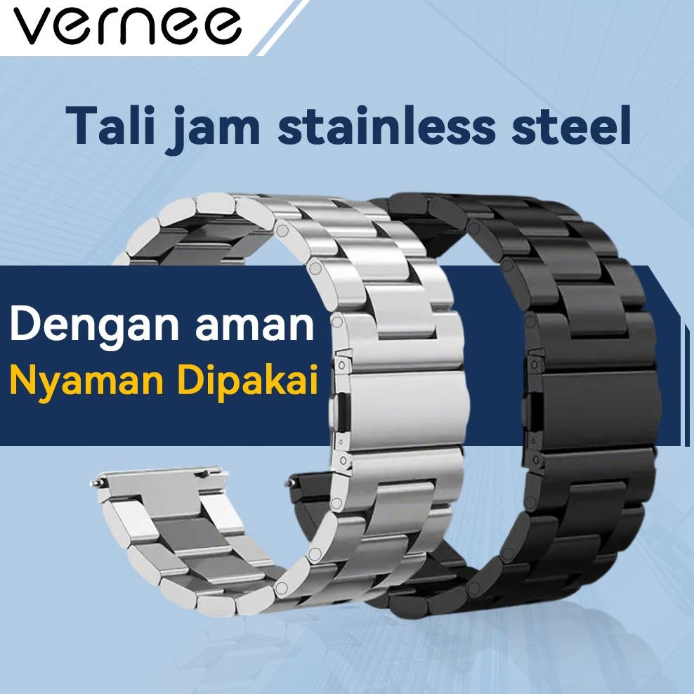 (Terbaru) VERNEE GW Tali Jam Tali Jam Stainless Steel Jam Tangan Tali Rantai Jam Tangan Tali Jam Tan