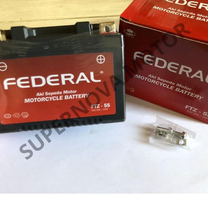 Aki Kering Aki Motor Beat Scoopy Vixion  Revo Abs Type Ftz-5S Gtz5S Full Kering Accu Battery Merk Fe