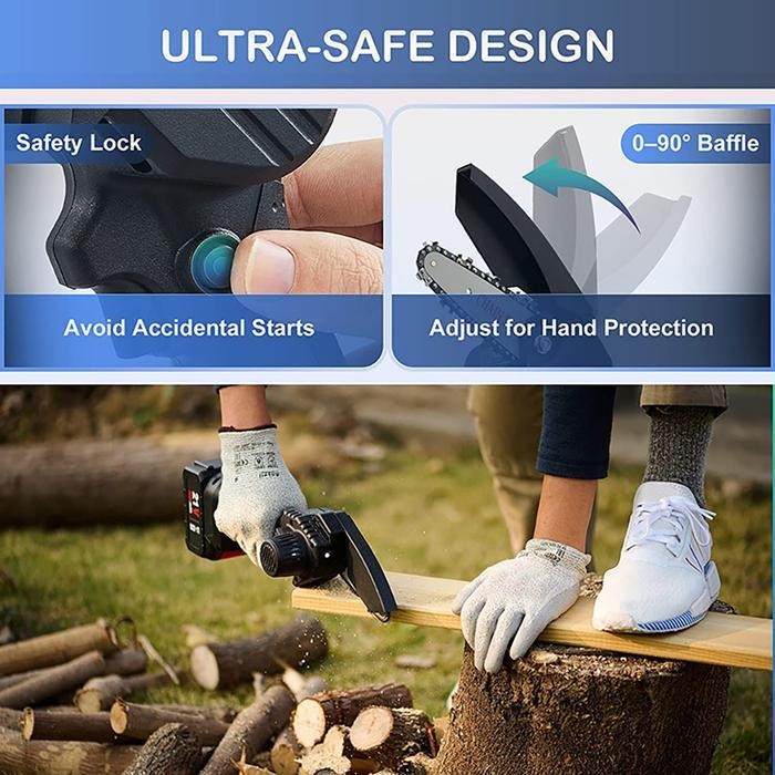 Hangyan Gergaji Listrik Mini Gergaji Listrik Tanpa Kabel Gergaji Listrik Genggam Mini Portabel Gerga