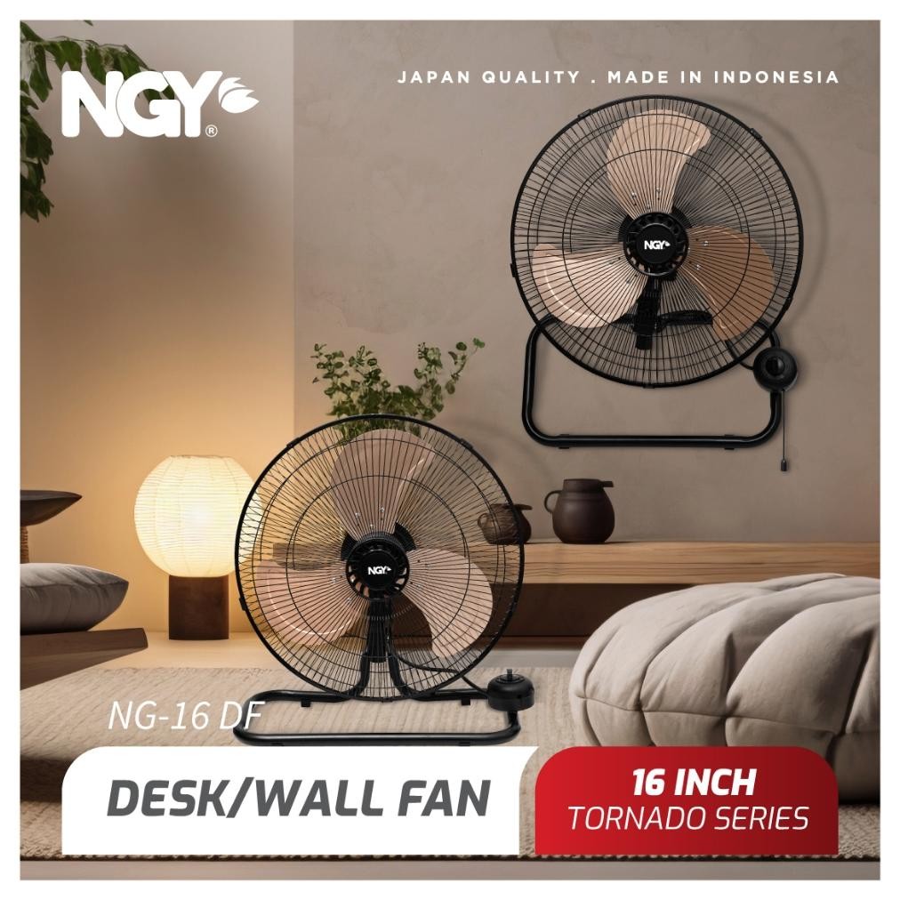 Terlaris Ngy Desk Wall Fan Tornado / Kipas Angin Lantai Dinding 16 Inch | Ngy-16Dw Nagoya