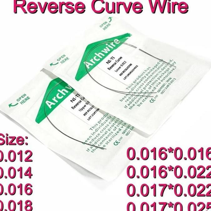 NiTi Reverse curve / reverse curve Wire NiTi isi 4 Pieces Upper Lower