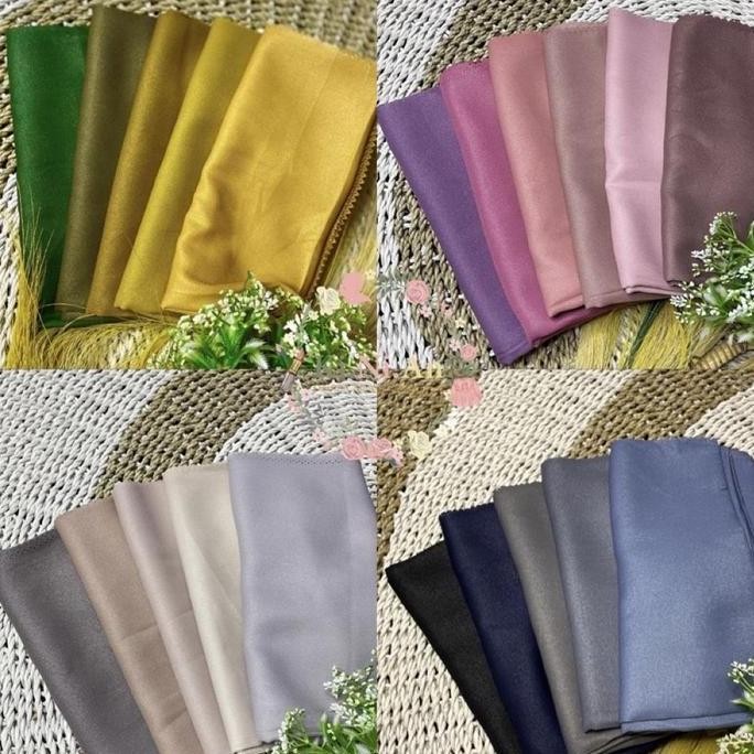 Paket Spesial 10Pcs Hijab Segi Empat Sinar Glamour Hijab Voal Kerudung Segi Empat Polos Premium - Ji