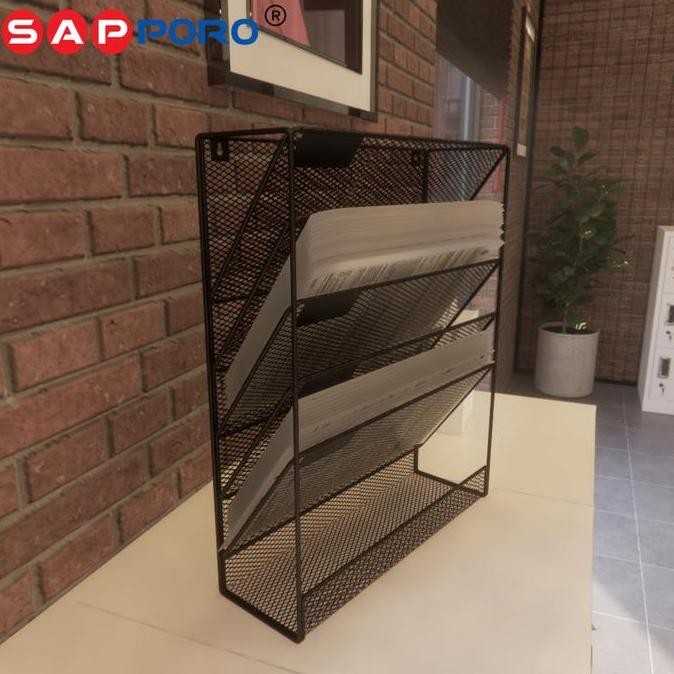 

Sale Sapporo Tjura - Rak Dokumen | File Rack | Document Shelf Organizer Besi Hitam