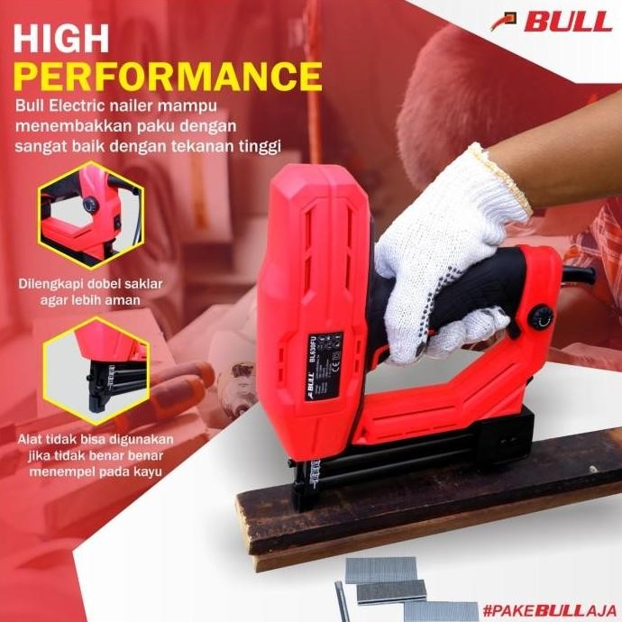 

Bull alat paku staples tembak listrik electric nailer 2 in 1 BL30FU