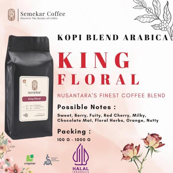 

original kopi king floral blend arabika nusantara - specialty coffee by semekar