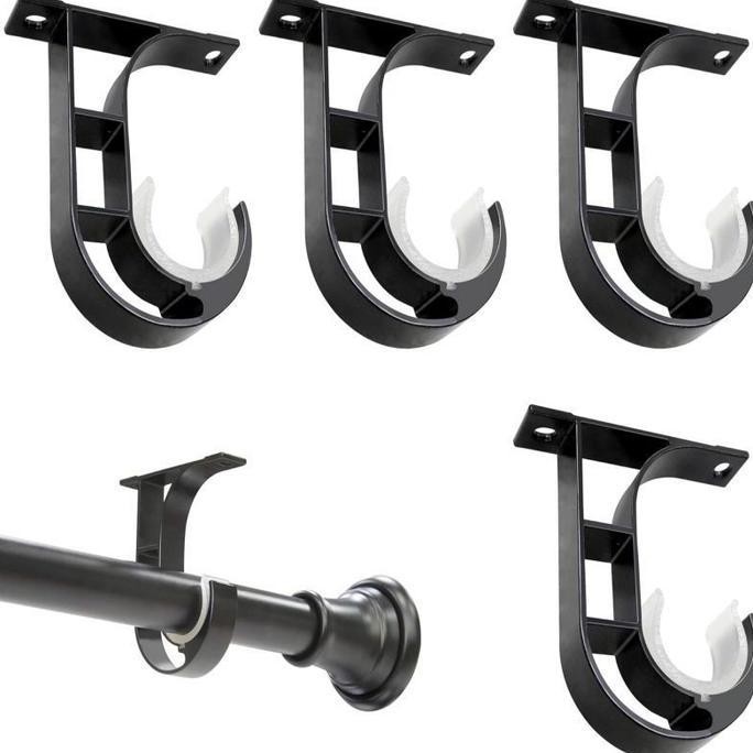2pcs/Set Curtain Rod Holder Breket Tiang Gorden Penyangga Tiang Gorden Braket Gorden Hook Tiang Gord