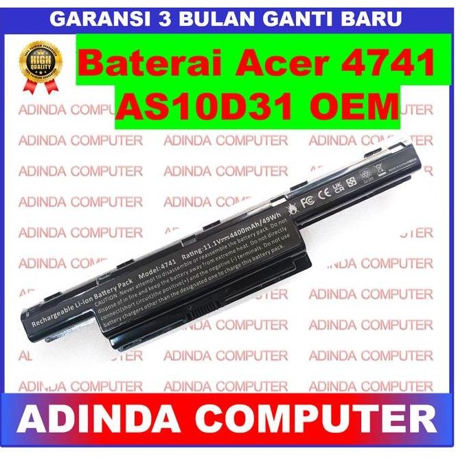 Baterai Acer Aspire 4739 4741 4743 4349 4743 4750 4253