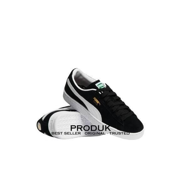 Ews Sepatu Puma Classic Suede Xl Black White 100% Original Bnib Sneakers Unisex