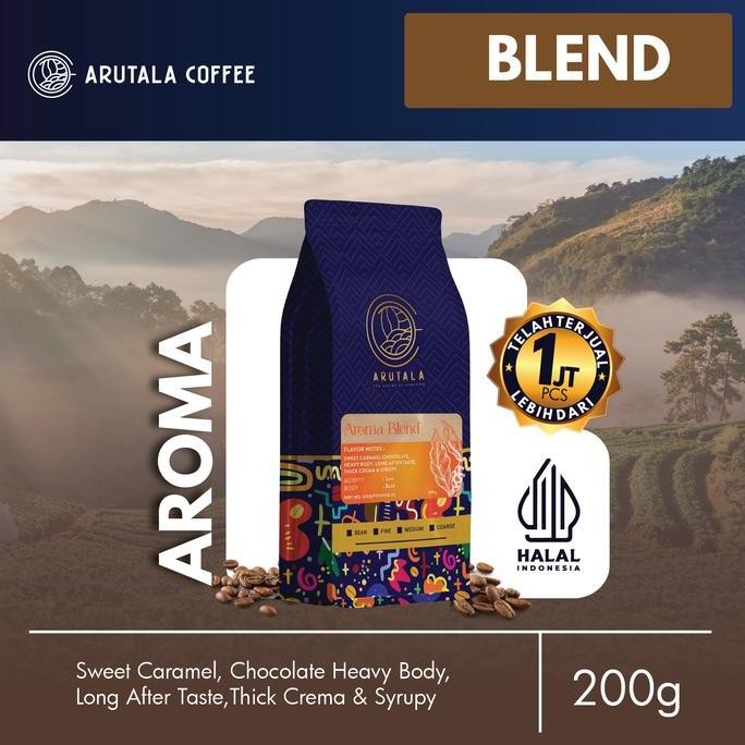 

READY ARUTALA KOPI AROMA BLEND 200GR | KOPI HARIAN NIKMAT & AROMATIK