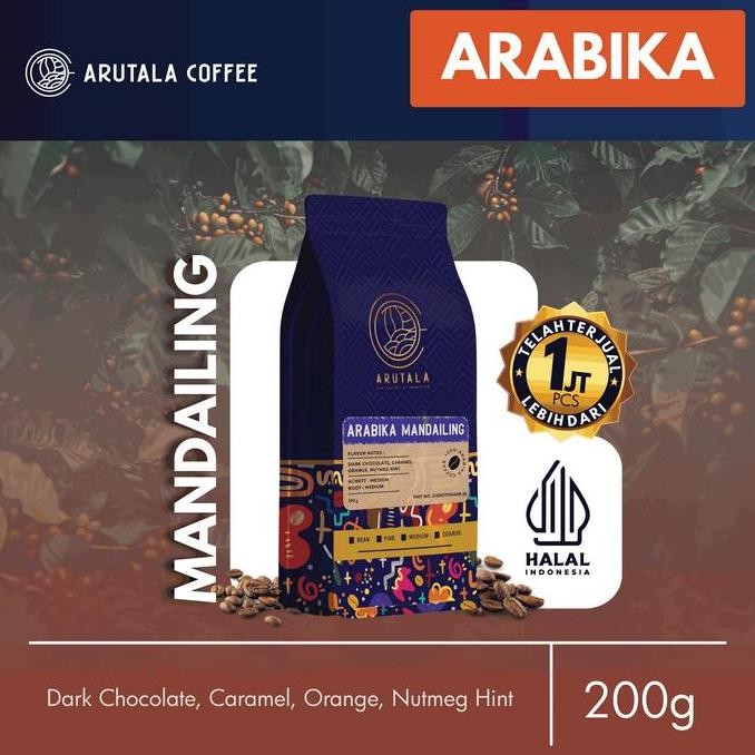 

READY ARUTALA KOPI ARABIKA MANDAILING 200GR | KOPI SUMATERA ASLI NIKMAT PREMIUM