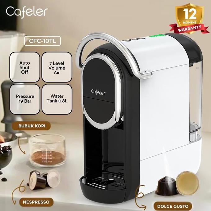 READY CAFELER MESIN KOPI MULTI KAPSUL 3-IN-1 EKSTRAKSI DINGIN HANGAT 19BAR