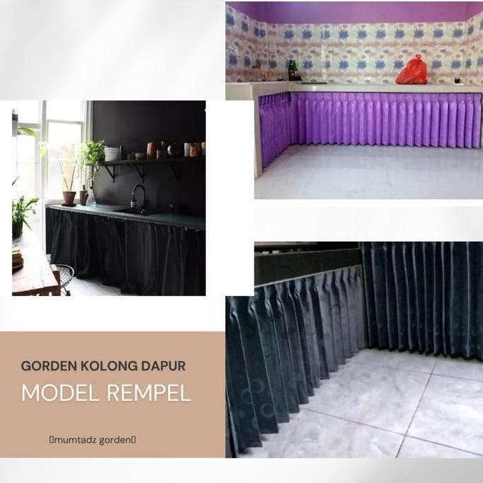 Gorden kolong dapur/Gorden kolong kompor/Gorden kolong meja/