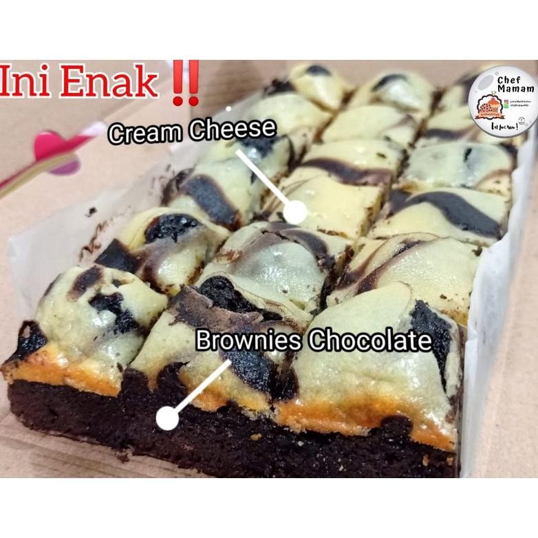 

Promoo!! Brownies Cream Cheese / Brownies cheese cake 18 bites (produk Baru berkualitas)