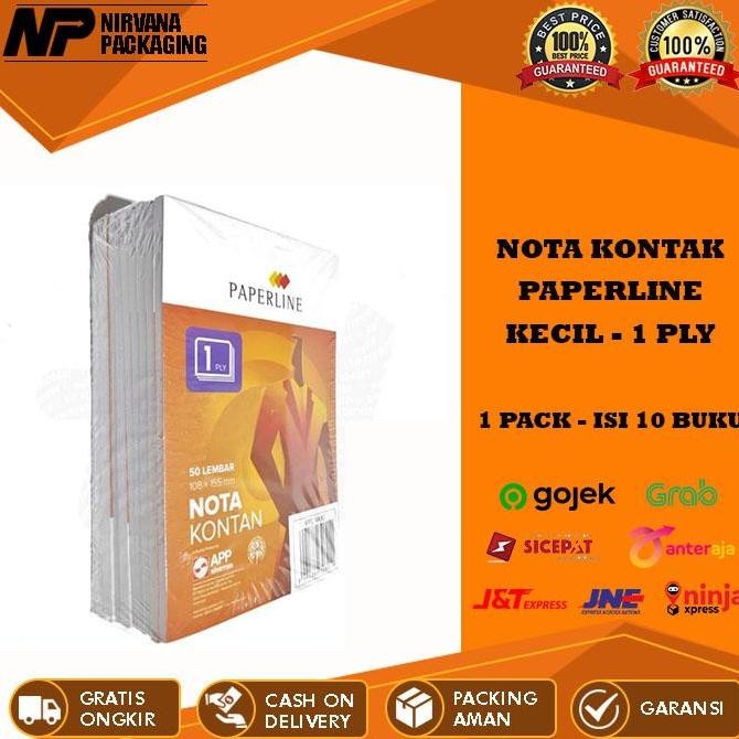 

Nota Kontan Kecil 1 Ply 1Ply Paperline 1 Rangkap / K1 Ppl 1 Pack Isi 10 Buku Merah Putih White