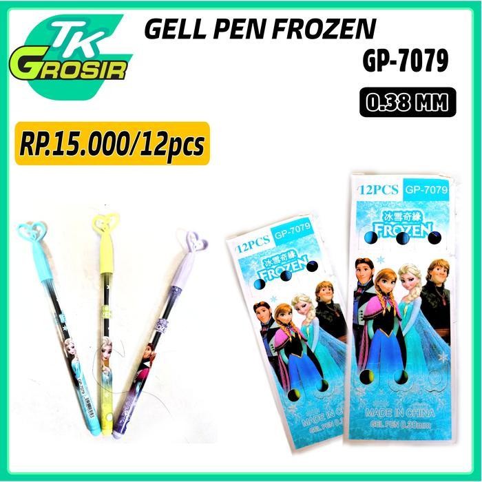 

Sp 12 Pcs Ballpoint Gell Pen Frozen/Pulpen Gell/Pulpen Hitam Gell