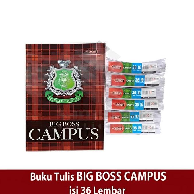 

10Pcs Buku Tulis Big Boss 36 Lembar Per Pack Isi 10 Buku Kertas Sekolah