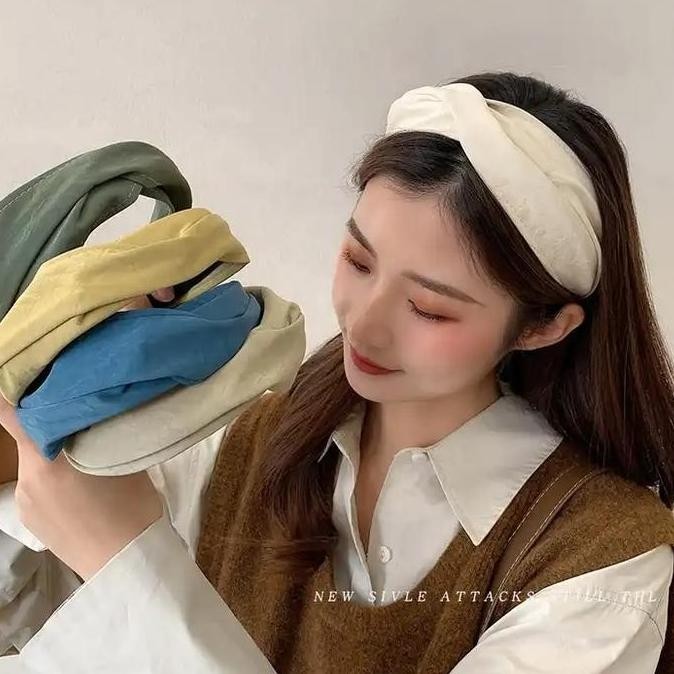 Bando Wanita Bando Remaja Bando Korea Besar Kain Lebar Premium Import