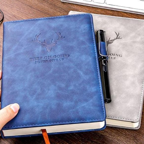 

Notebook Keep Going On Leather Buku Tulis Catatan Planner Model Classic Simple Polos Isi Tebal Mk1202