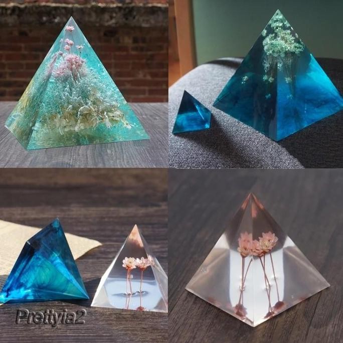 

Set Cetakan Resin Bentuk Piramid limas Bahan Silikon
