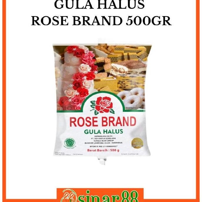 

:=:=:=:=] GULA HALUS ROSE BRAND 500GR