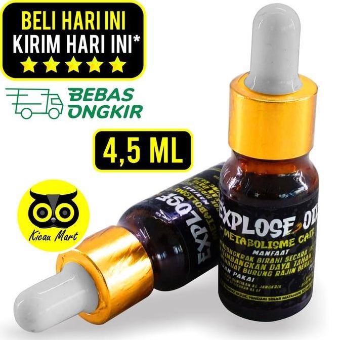 langsung order saja] KICAU MART Explose Oil Metabolisme Cair Vitamin Suplemen Burung Pleci Sogon Kon