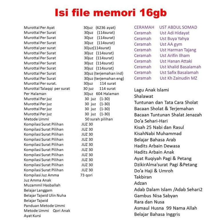 Speaker Alquran 30Juz Speaker Murottal 30 Juz + Buku Panduan