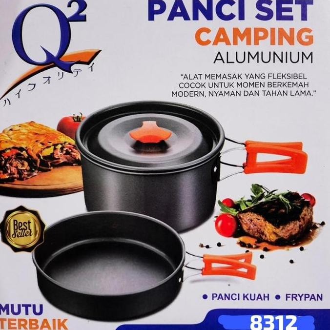 Panci Set Camping Q2 8312 Alat Masak Camping Cooking Set Camping-new