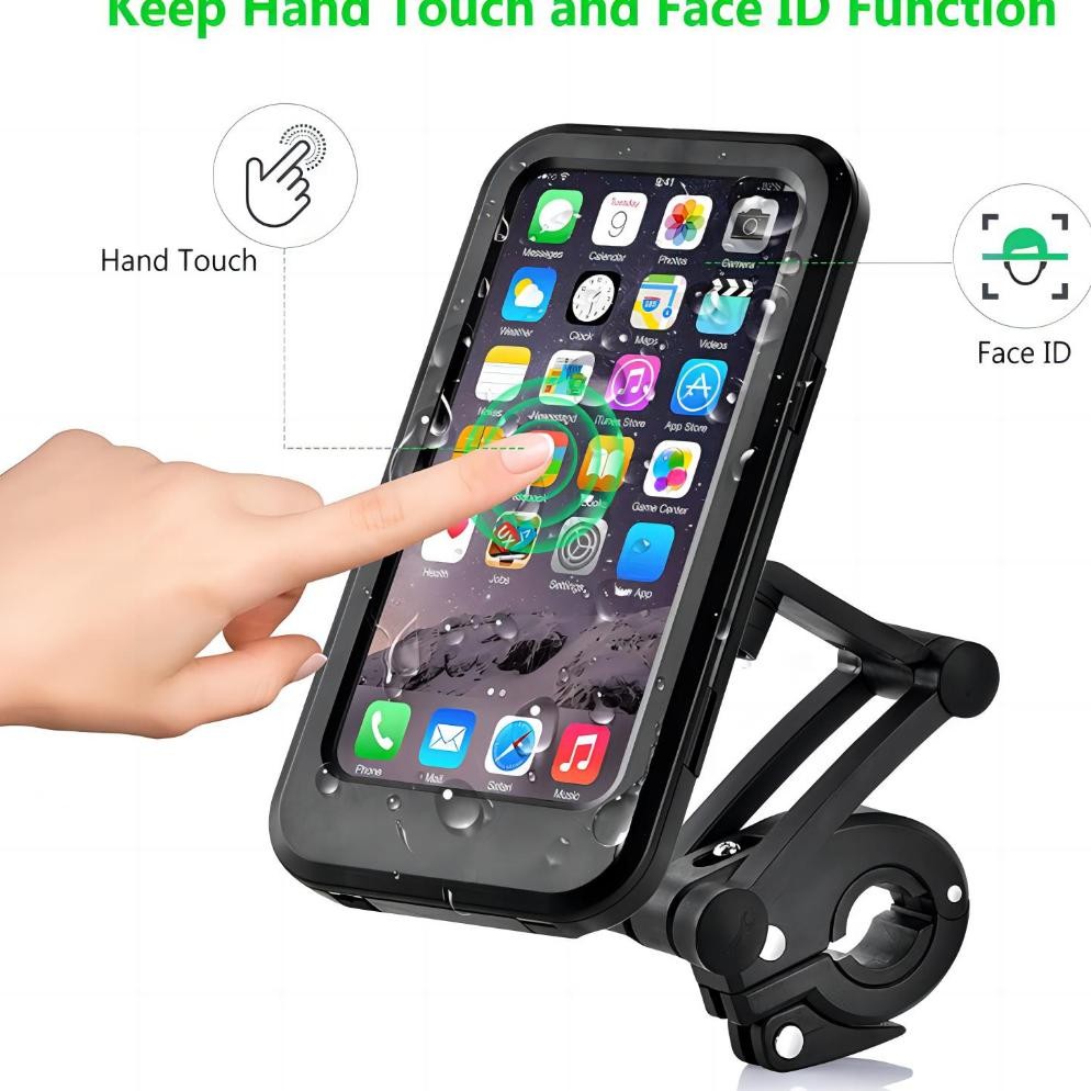 Gd-90 Holder Hp Motor Waterproof Sepeda Anti Air Stand Handphone Mudah Di Gunakan Tempat Dudukan Hp 