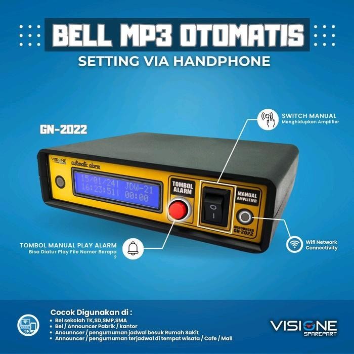 Bel Sekolah Otomatis Mp3 Wifi Seting Via Handphone Bel Pabrik Bel Kantor Otomatis Bluetooth Original