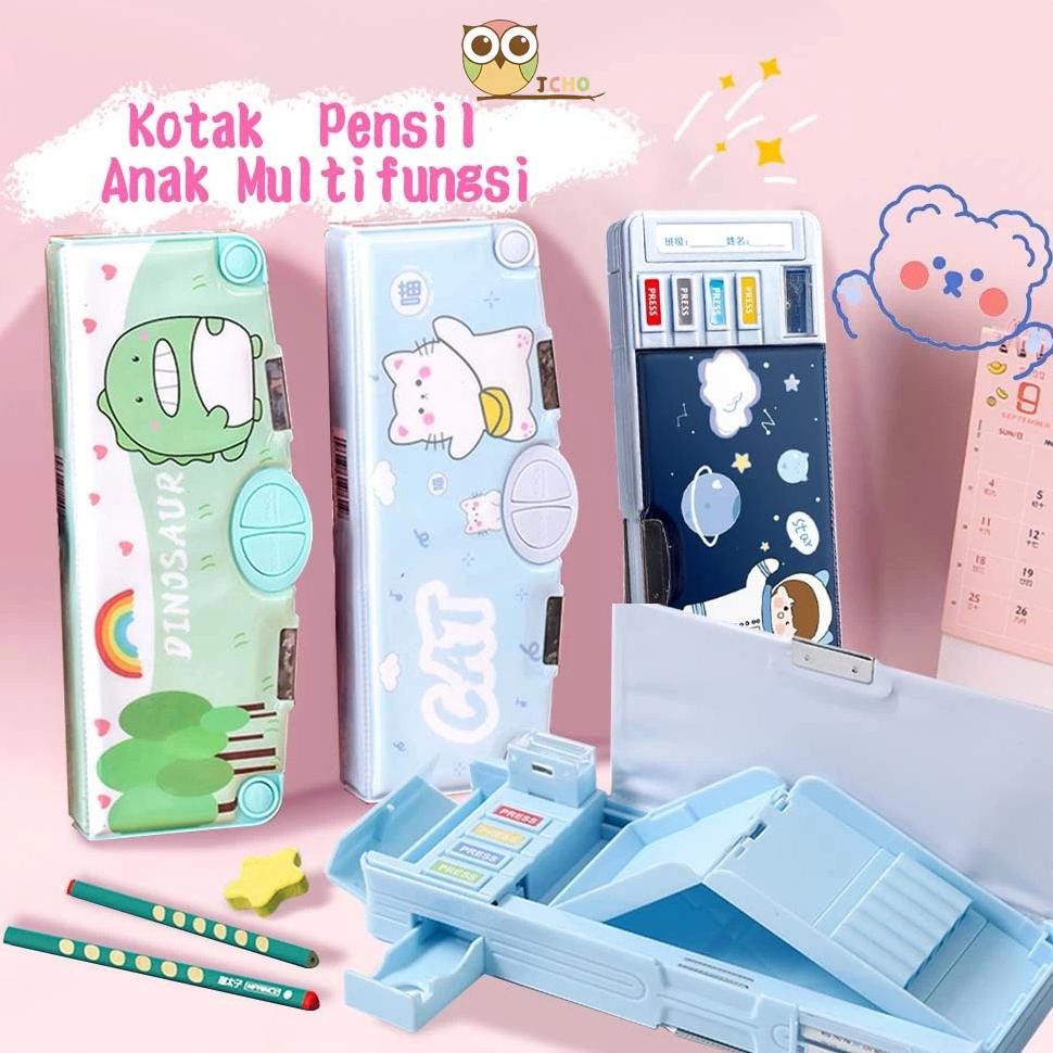 

Kotak Pensil Multifungsi Lengkap Peruncing Gunting Isolasi Penghapus Penggaris