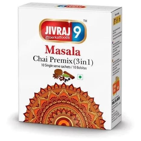 

}}}}}}] Jivraj 9 Masala Chai Premix Instant Tea / Teh Rempah Mix India Sachets