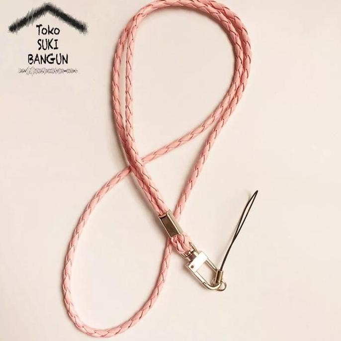 

Nt-001 Lanyard Id Card Kulit Kepang - Tali Name Tag Leather Braided Original