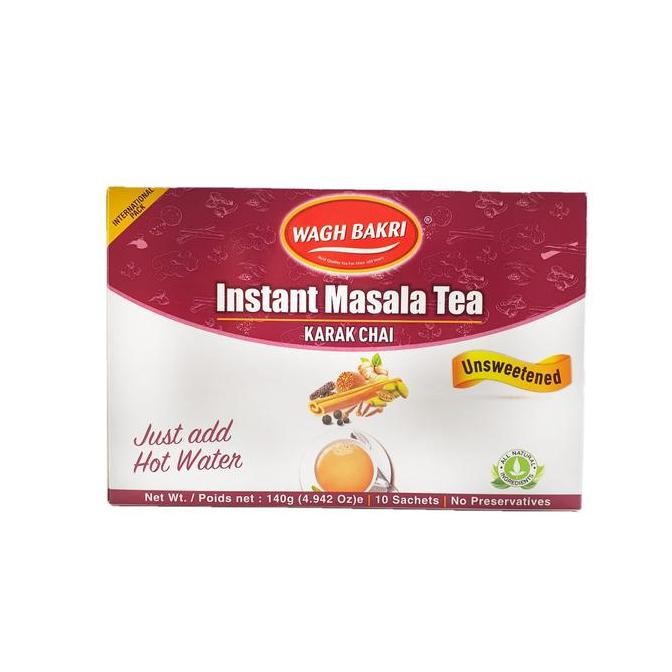 

(:(:(:(] WAGH BAKRI INSTANT MASALA TEA UNSWEETENED 140 GM