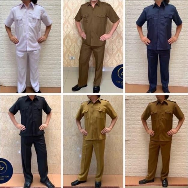 Seragam Setelan Semi Wool Pemda PNS, Safari Pemda Pria, baju seragam