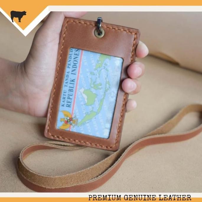 

Gantungan Id Card Kulit Asli Handmade | Organizer Name Tag Leather Premium Original