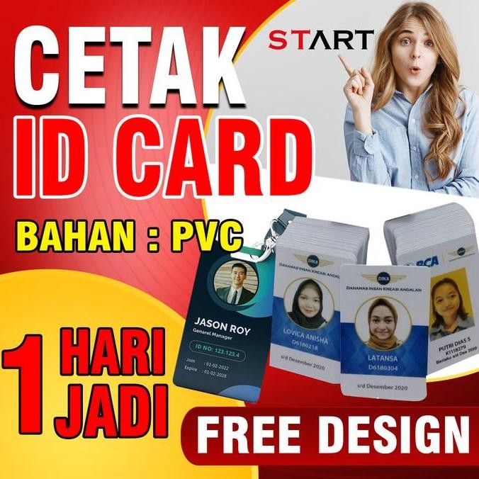 

Cetak Id Card Custom 1 Sisi / 2 Sisi | Bahan Pvc + Free Design Original