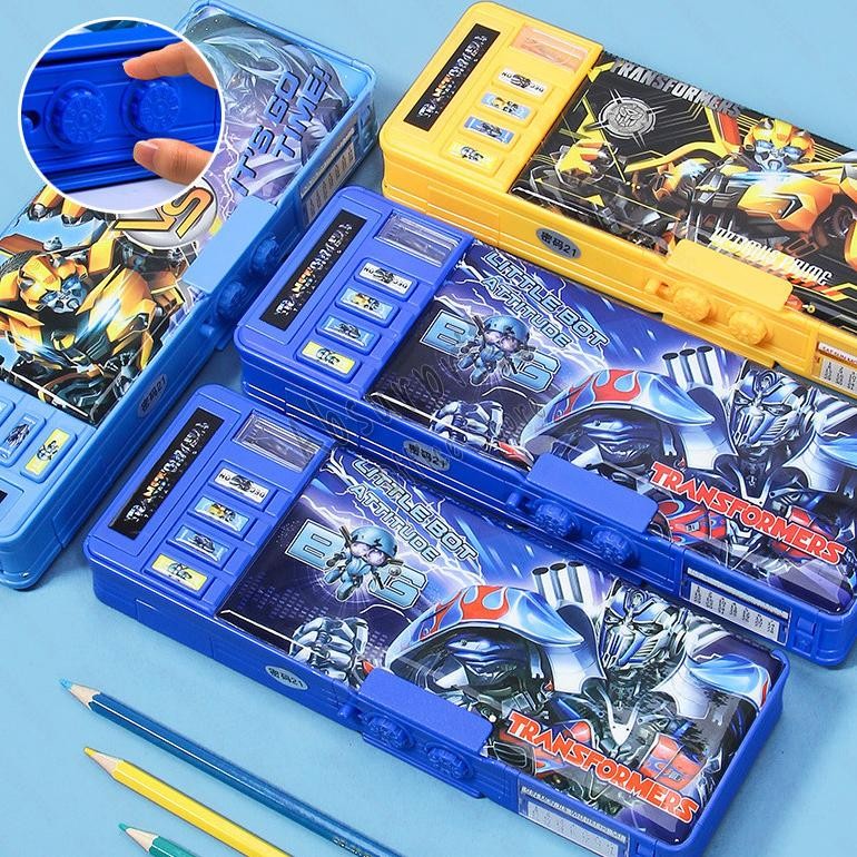 

Kotak Pensil Anak Laki Laki Kode Sandi Pencil Case Tempat Pensil Transformer Password Magnet tempat pensil laki laki