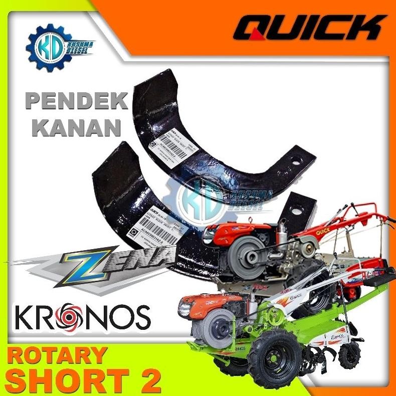 ROTARY SHORT 2 KANAN PENDEK - ROTARY BLADE ZENA KRONOS - ORIGINAL QUICK - SPAREPART TRAKTOR