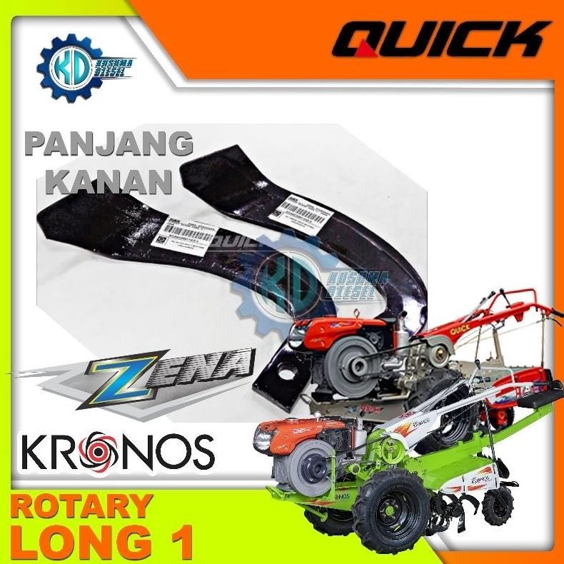 ROTARY LONG 1 KANAN PANJANG - ROTARY BLADE ZENA KRONOS - SPAREPART TRAKTOR QUICK - ORIGINAL