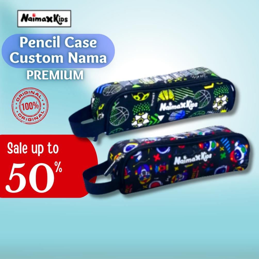 

Pencil Case Custom Nama | Naimax kids Pencil Case Small Anak Laki-Laki