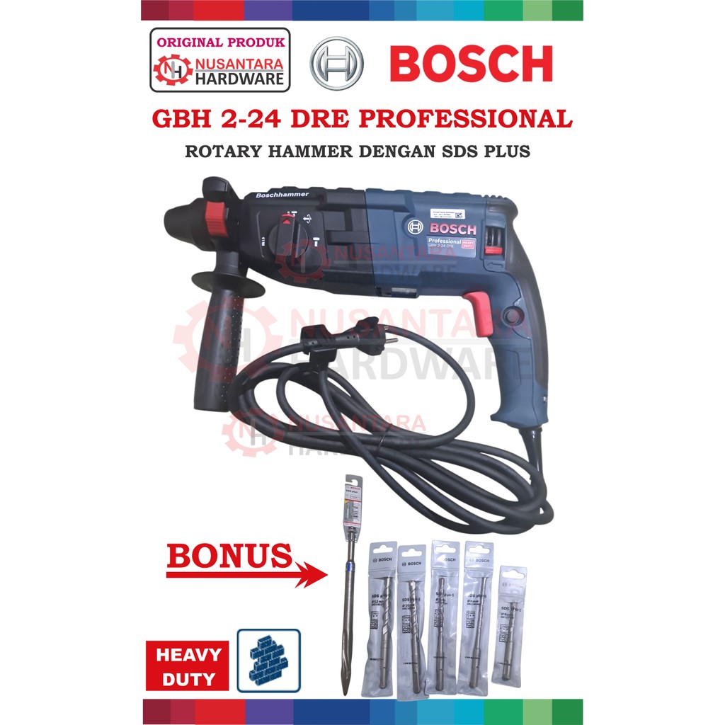 rotary hammer bosch gbh 2-24 dre, mesin bor bobok bosch gbh 2-24 dre, mesin bor beton bosch, mesin b