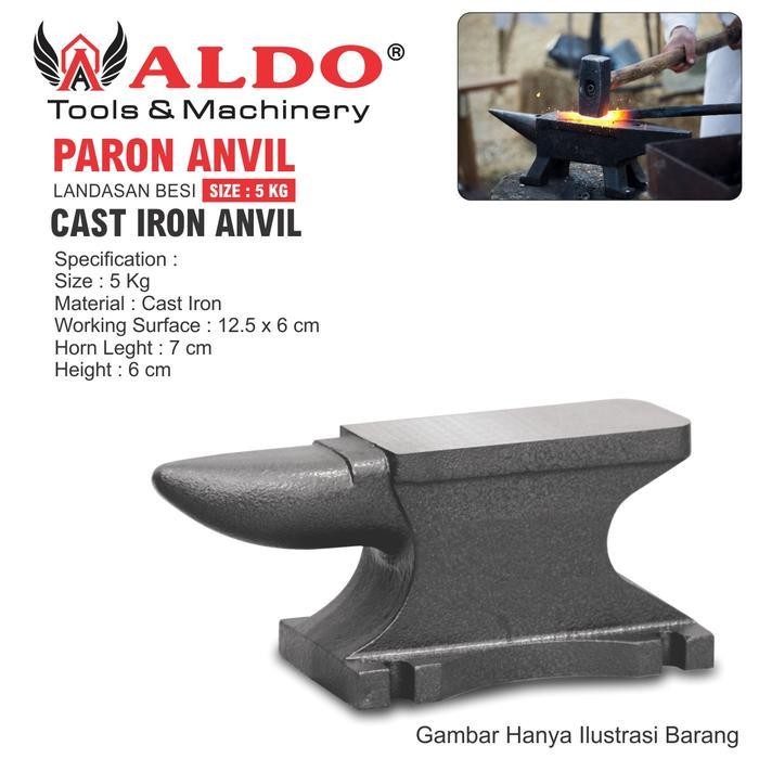 Paron Anvil / Landasan Besi 5 Kg (11 Lbs) Aldo Original Dan Terpercaya