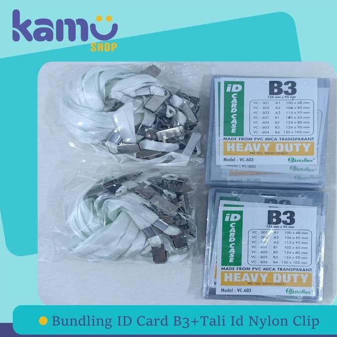 

Bundling Id Card B3 + Tali Id Card Nylon Clip Nyl (2 Pasang) Original