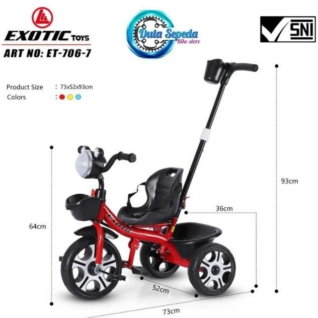Sepeda Roda Ta Anak Balita Aviator 7067 Dan 115 Tricycle Roda 3