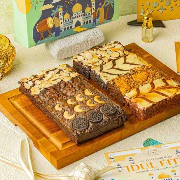 

Promoo!! Brownies Fudgy Dark Chocolate Chan Patisserie Size 20x10cm