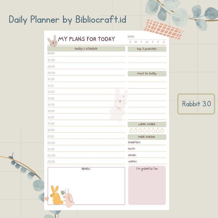 

SWG Daily Planner/ Bullet Journal/ Planner Harian Loose Leaf - Rabbit